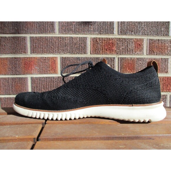 Cole Haan Mens Original Grand Stitchlite Wingtip Oxford Shoes C27568 Black 13 M - Picture 9 of 13